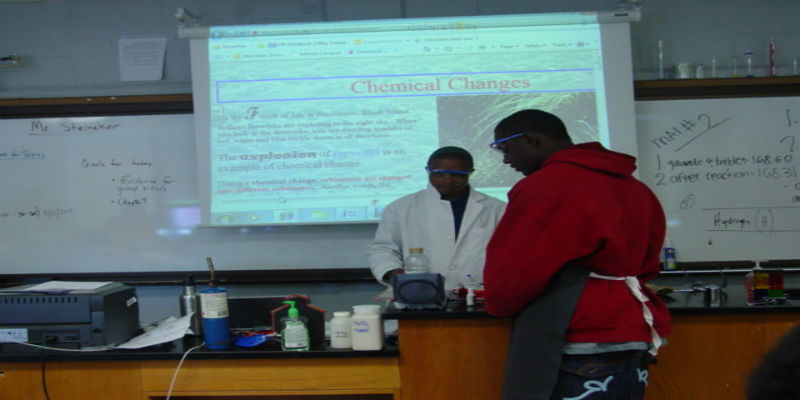 Preparing a chemical change with water and alka seltzer